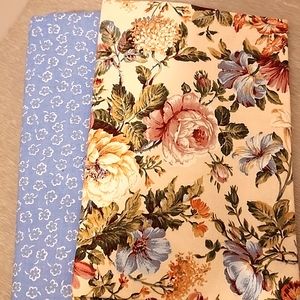 Pink and Blue Floral Fabric-I
